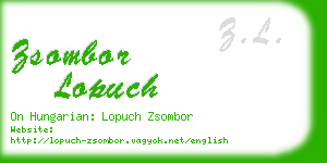 zsombor lopuch business card